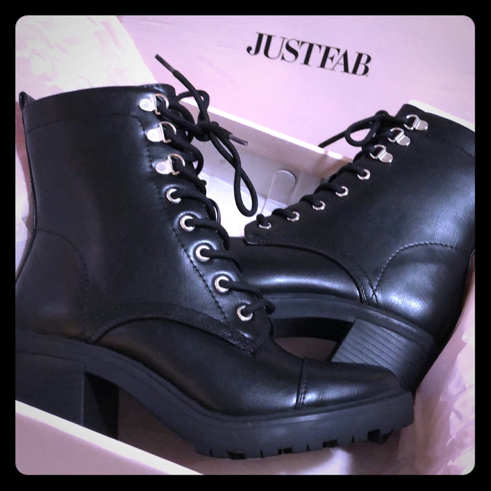 Just fab all leather black boots